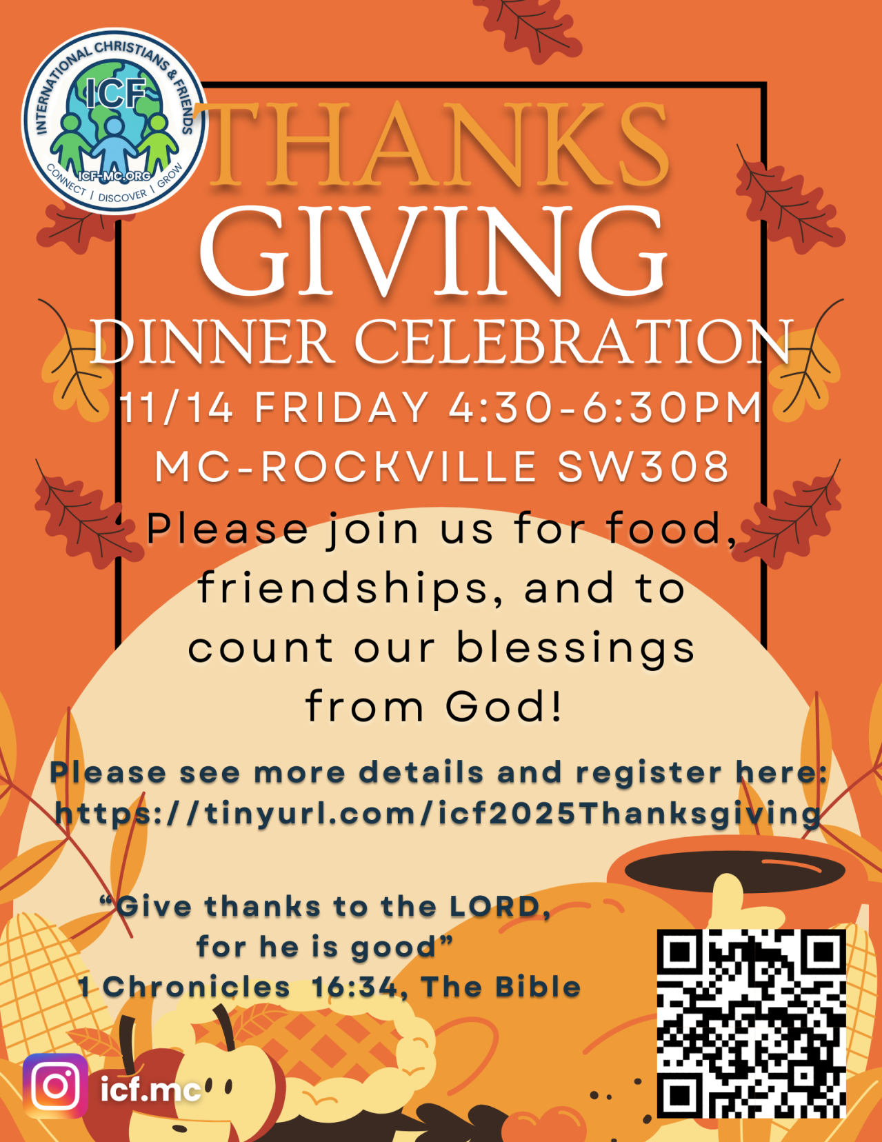 Registration Link: https://tinyurl.com/icf2025Thanksgiving